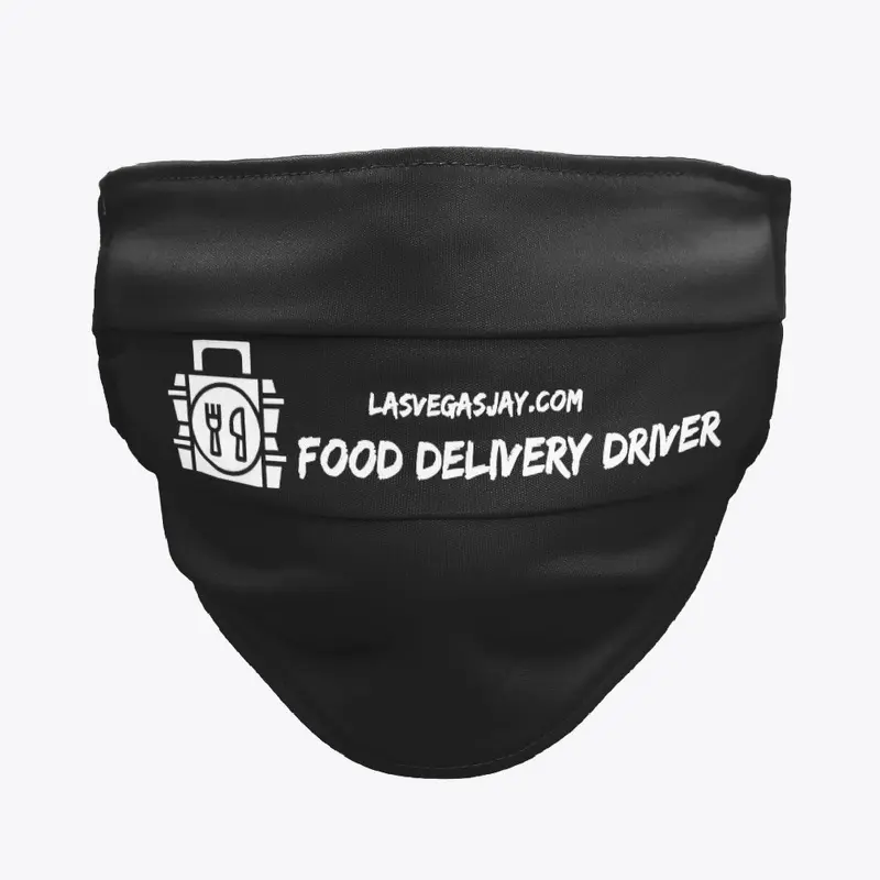 Food Delivery Cloth Mask (White Letters)